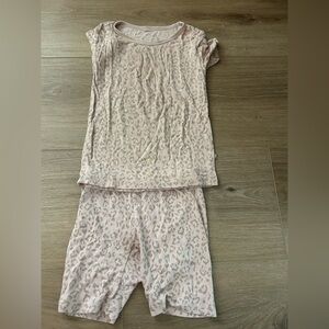 Kyte Baby Blush Leopard Short Sleeve Pajama Set